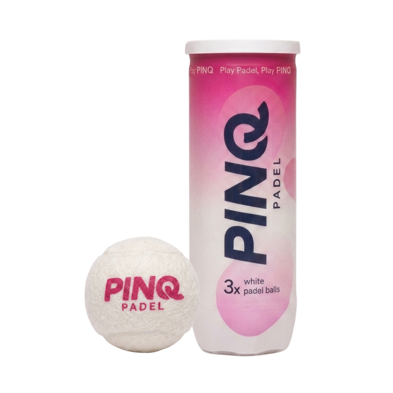 Tub med 3 bollar PINQ Padel Vit